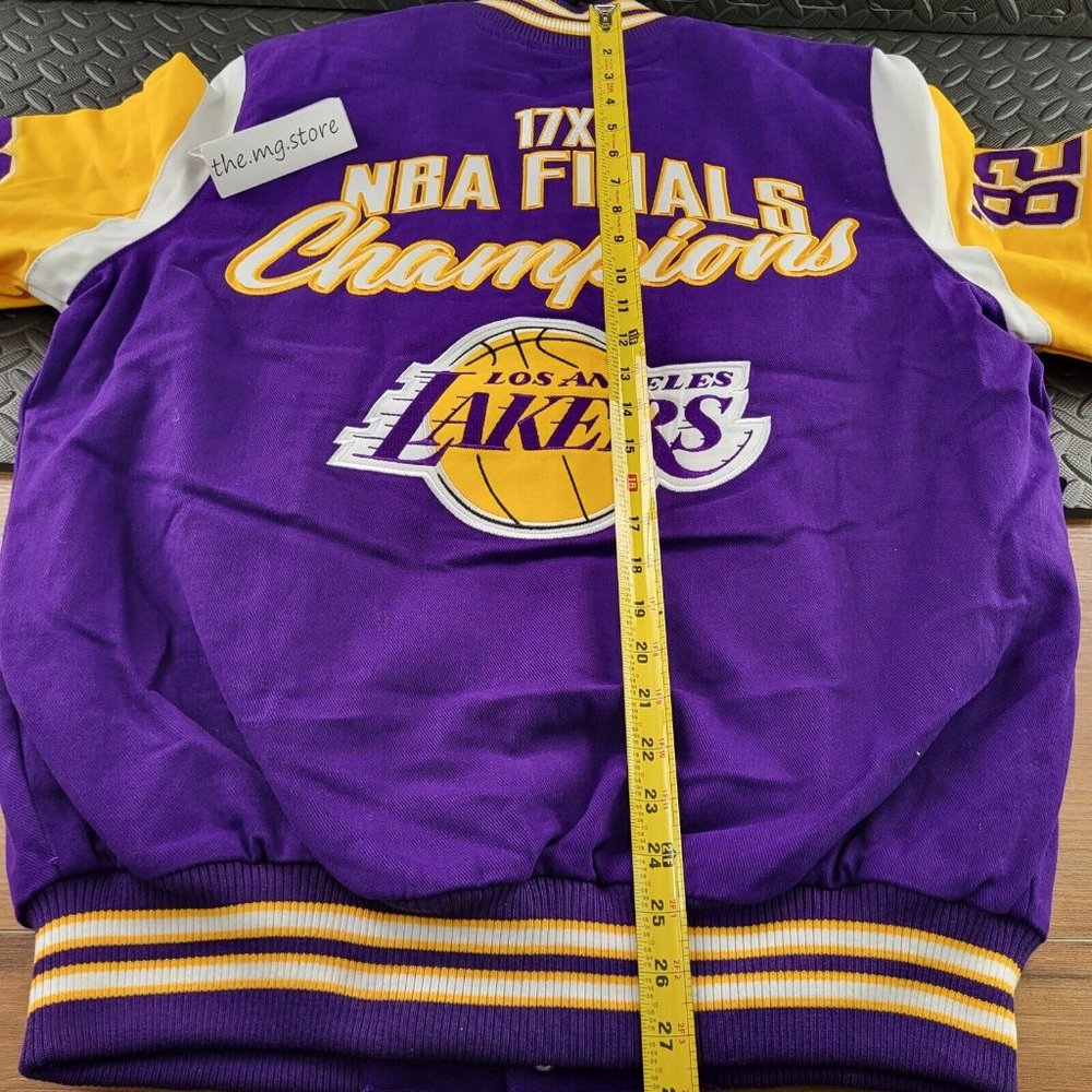 G-III Lakers Los Angeles 17 Time NBA Finals Champions Bomber Jacket Men's Size M - Picture 6 of 9